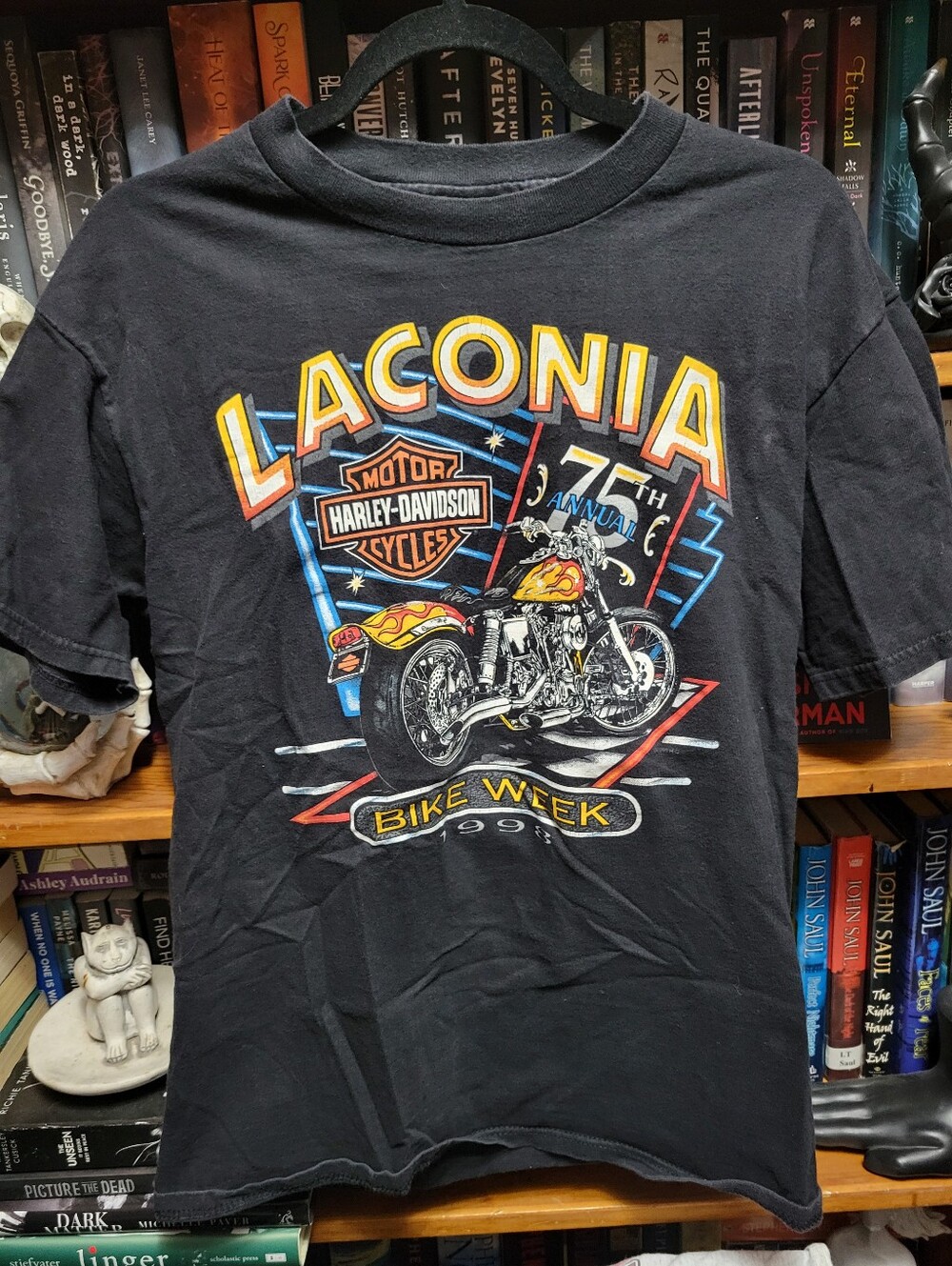 Vintage 1998 90s Harley Davidson Medium T-shirt Laconia NH Bike Week
